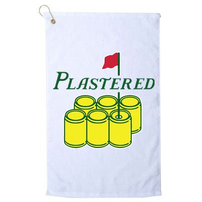 Plastered Funny Gold Beer Golf Towel