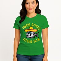 Pinche Funny Gringo Fishing Crew Mexico Fish Fisherman Womens T-Shirt