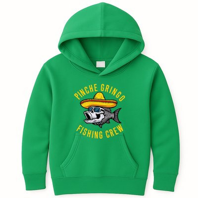 Pinche Funny Gringo Fishing Crew Mexico Fish Fisherman Kids Hoodie