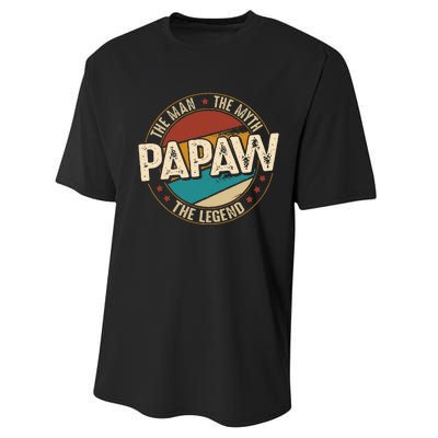 Papaw From Grandchildren Papaw The Myth The Legend Performance Sprint T-Shirt