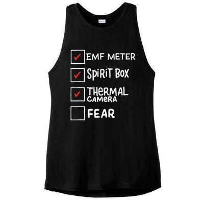 Phasmophobia Funny Ghost Hunter Paranormal Investigators Ladies PosiCharge Tri-Blend Wicking Tank