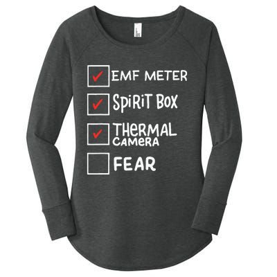 Phasmophobia Funny Ghost Hunter Paranormal Investigators Women's Perfect Tri Tunic Long Sleeve Shirt