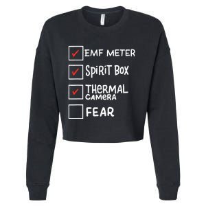 Phasmophobia Funny Ghost Hunter Paranormal Investigators Cropped Pullover Crew