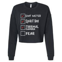 Phasmophobia Funny Ghost Hunter Paranormal Investigators Cropped Pullover Crew