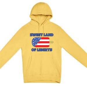 Patriotic Funny Gift Sweet Land Liberty Funny Gift Usa Funny Gift Graphic Funny Premium Pullover Hoodie