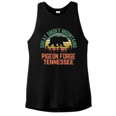 Pigeon Forge Great Smoky Mountains National Park Tennessee Gift Ladies PosiCharge Tri-Blend Wicking Tank