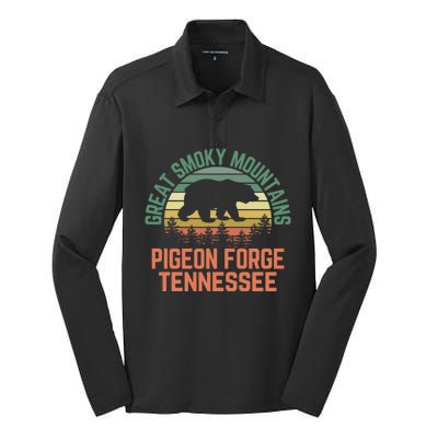 Pigeon Forge Great Smoky Mountains National Park Tennessee Gift Silk Touch Performance Long Sleeve Polo