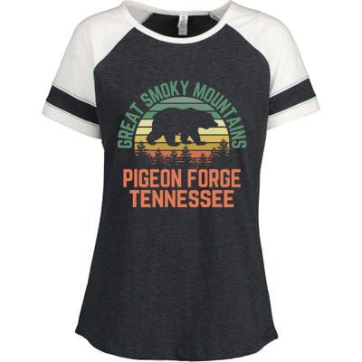 Pigeon Forge Great Smoky Mountains National Park Tennessee Gift Enza Ladies Jersey Colorblock Tee