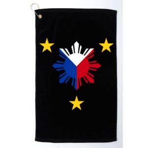 Philippine Flag Gift Philippines Sun And Star Funny Gift Platinum Collection Golf Towel