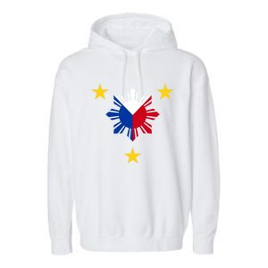 Philippine Flag Gift Philippines Sun And Star Funny Gift Garment-Dyed Fleece Hoodie