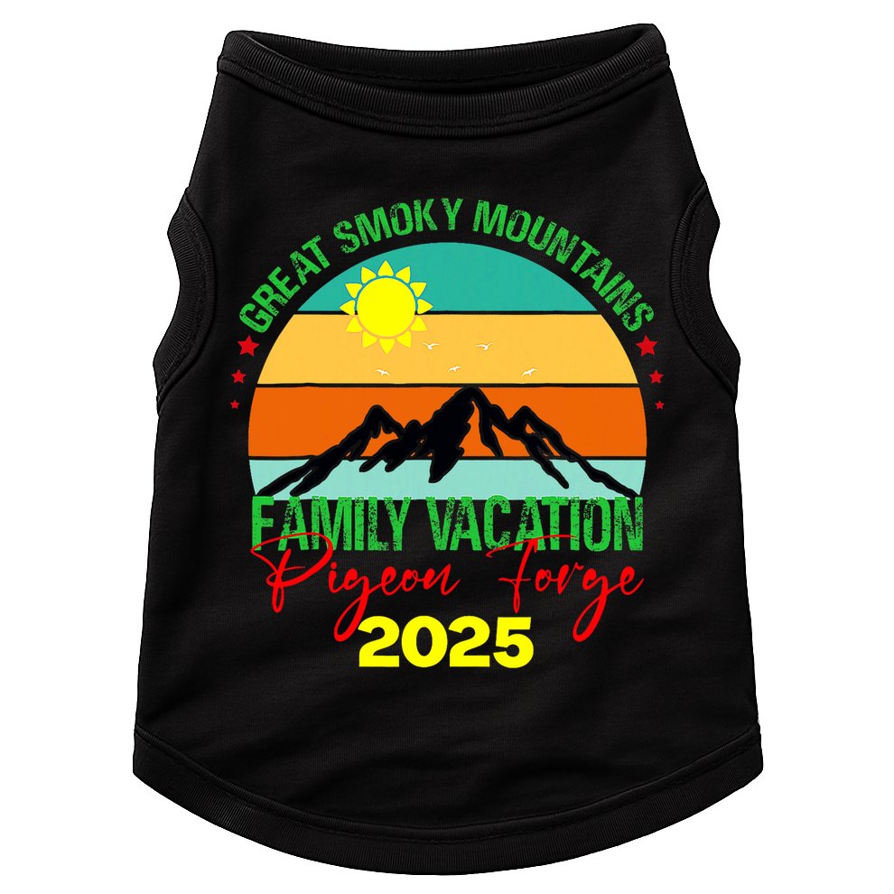 Pigeon Forge Great Smoky Mountains Family Vacation 2025 Trip Doggie Tank