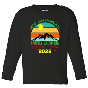 Pigeon Forge Great Smoky Mountains Family Vacation 2025 Trip Toddler Long Sleeve Shirt