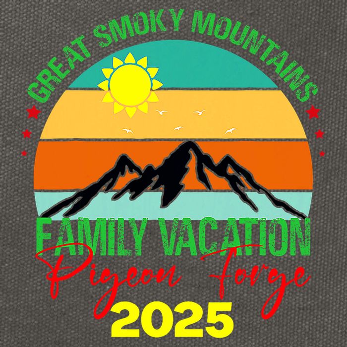 Pigeon Forge Great Smoky Mountains Family Vacation 2025 Trip Cotton Canvas Backpack