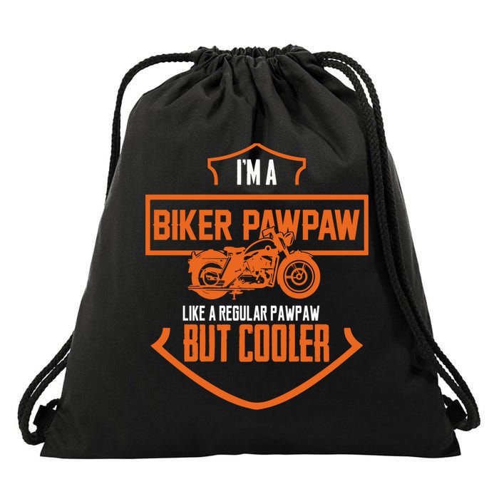 Pawpaw From Grand Biker Pawpaw Father'S Day Drawstring Bag