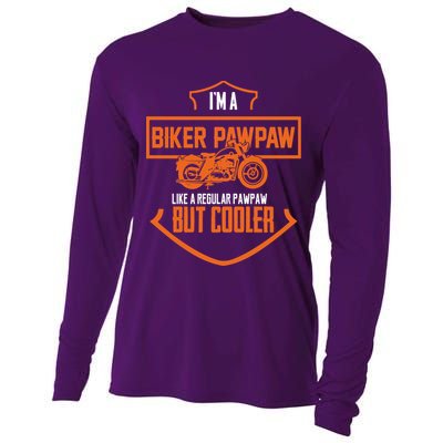 Pawpaw From Grand Biker Pawpaw Father'S Day Cooling Performance Long Sleeve Crew