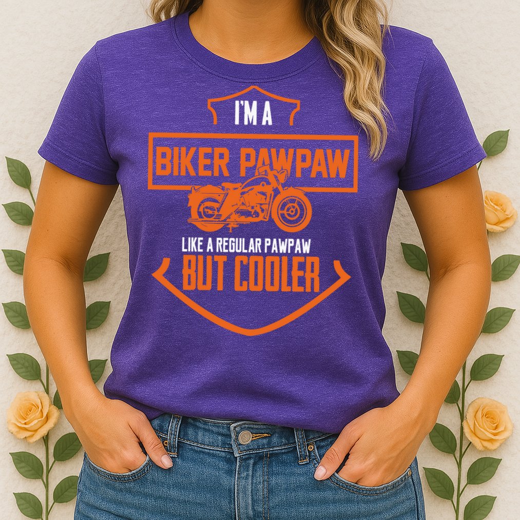 Pawpaw From Grand Biker Pawpaw Father'S Day Womens T-Shirt
