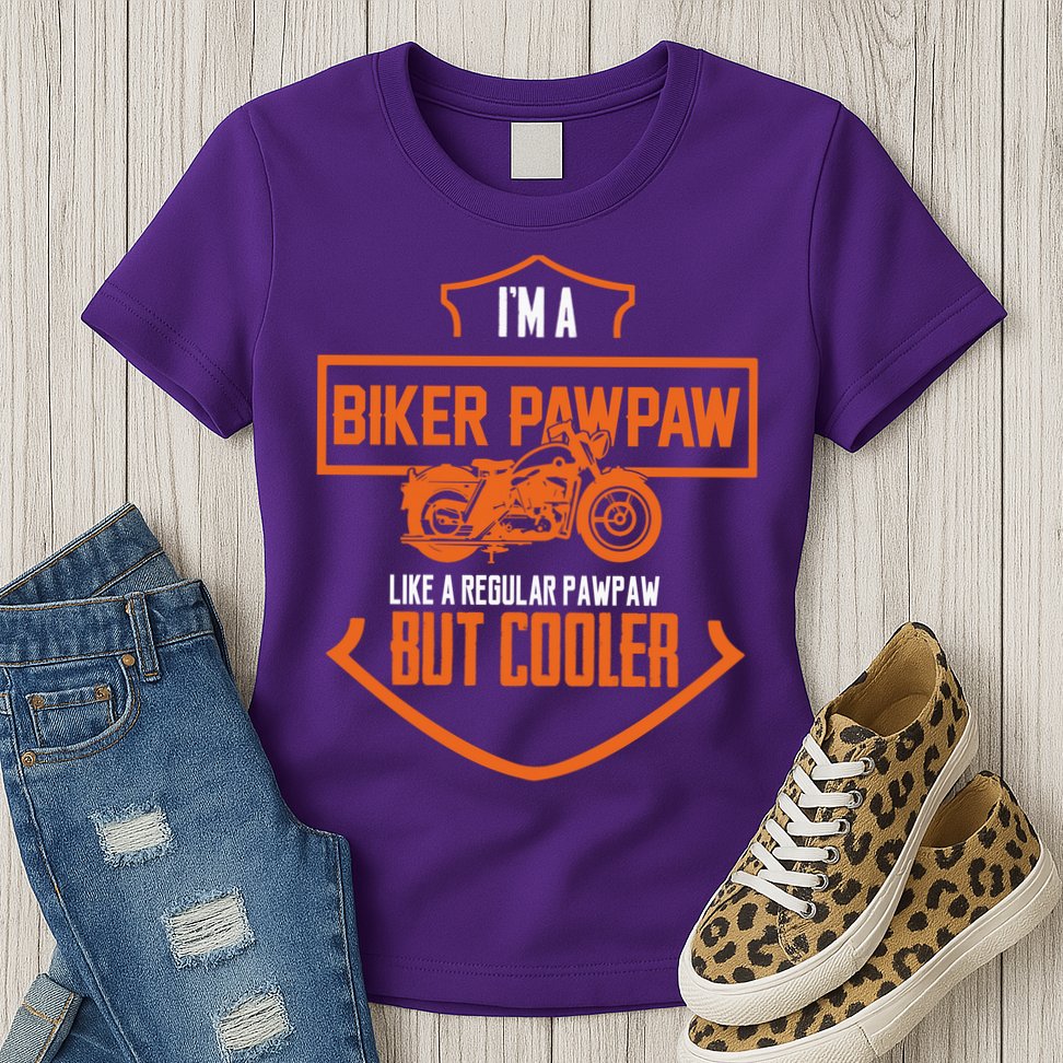 Pawpaw From Grand Biker Pawpaw Father'S Day Womens T-Shirt