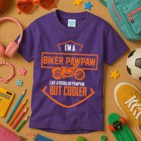 Pawpaw From Grand Biker Pawpaw Father'S Day Kids T-Shirt