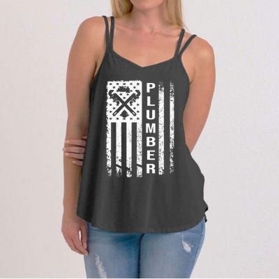 Plumber Flag Gifts For Plumbers Funny Plumbing Outfit Women's Strappy Tank