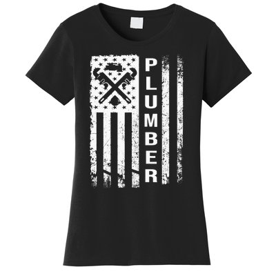 Plumber Flag Gifts For Plumbers Funny Plumbing Outfit Women's T-Shirt