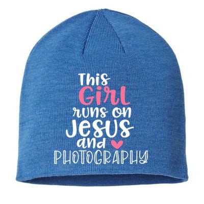 Photographer Funny Gift For Teen Girls Jesus And Photography Gift Sustainable Beanie