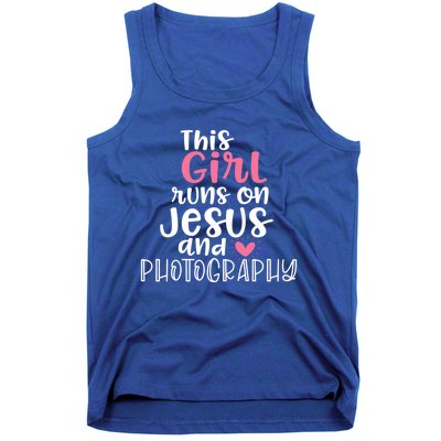 Photographer Funny Gift For Teen Girls Jesus And Photography Gift Tank Top