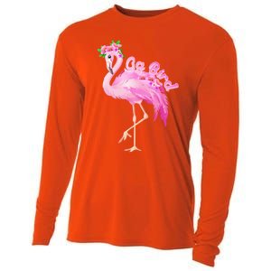 Pink Flamingo Gg Bird Christmas Gift Matching Family Gift Cooling Performance Long Sleeve Crew