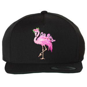 Pink Flamingo Gg Bird Christmas Gift Matching Family Gift Wool Snapback Cap