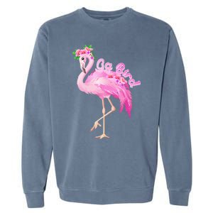 Pink Flamingo Gg Bird Christmas Gift Matching Family Gift Garment-Dyed Sweatshirt