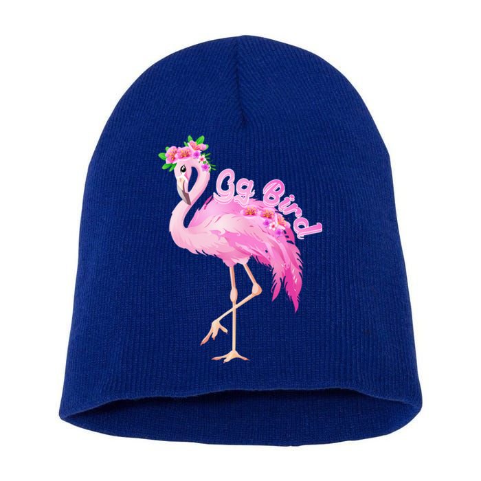 Pink Flamingo Gg Bird Christmas Gift Matching Family Gift Short Acrylic Beanie