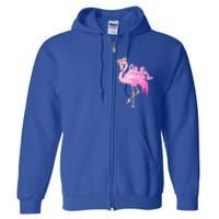 Pink Flamingo Gg Bird Christmas Gift Matching Family Gift Full Zip Hoodie