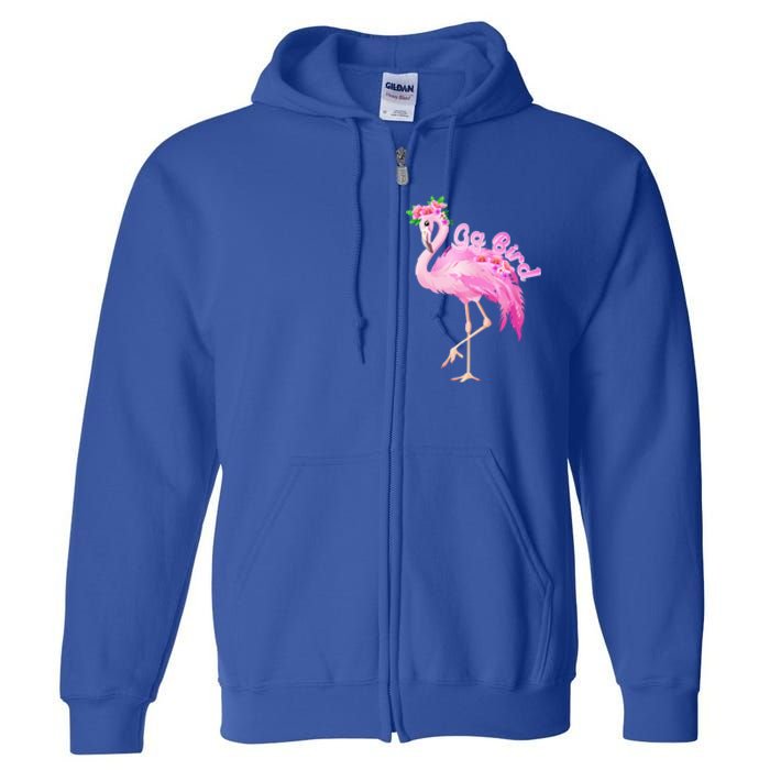 Pink Flamingo Gg Bird Christmas Gift Matching Family Gift Full Zip Hoodie