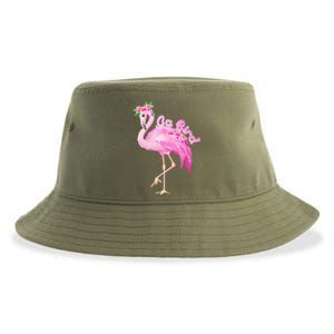 Pink Flamingo Gg Bird Christmas Gift Matching Family Gift Sustainable Bucket Hat