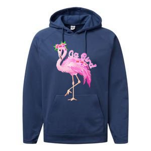 Pink Flamingo Gg Bird Christmas Gift Matching Family Gift Performance Fleece Hoodie