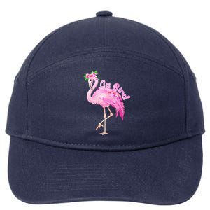 Pink Flamingo Gg Bird Christmas Gift Matching Family Gift 7-Panel Snapback Hat