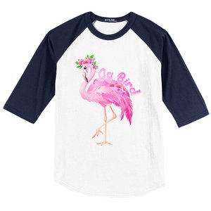 Pink Flamingo Gg Bird Christmas Gift Matching Family Gift Baseball Sleeve Shirt