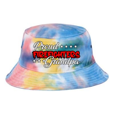 Proud Firefighters Grandpa Great Gift Tie Dye Newport Bucket Hat