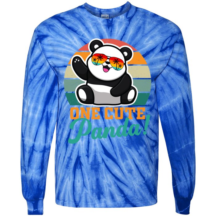 Panda Funny Gift National Panda Day Meaningful Gift Tie-Dye Long Sleeve Shirt