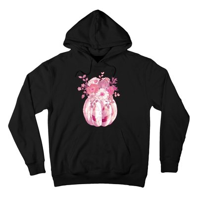 Pastel Floral Halloween Pumpkin Jackolantern Hoodie