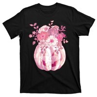 Pastel Floral Halloween Pumpkin Jackolantern T-Shirt