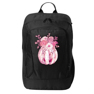 Pastel Floral Halloween Pumpkin Jackolantern City Backpack