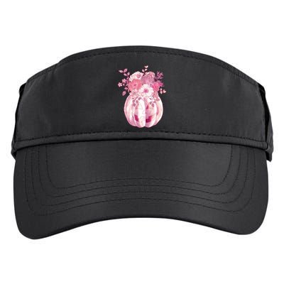 Pastel Floral Halloween Pumpkin Jackolantern Adult Drive Performance Visor