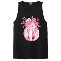 Pastel Floral Halloween Pumpkin Jackolantern PosiCharge Competitor Tank