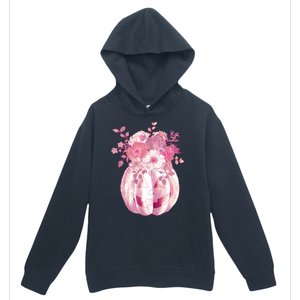 Pastel Floral Halloween Pumpkin Jackolantern Urban Pullover Hoodie