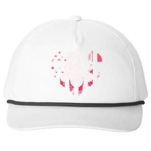 Patriotic Firefighter Heart Symbol Proud Fire Patriot Cute Gift Snapback Five-Panel Rope Hat