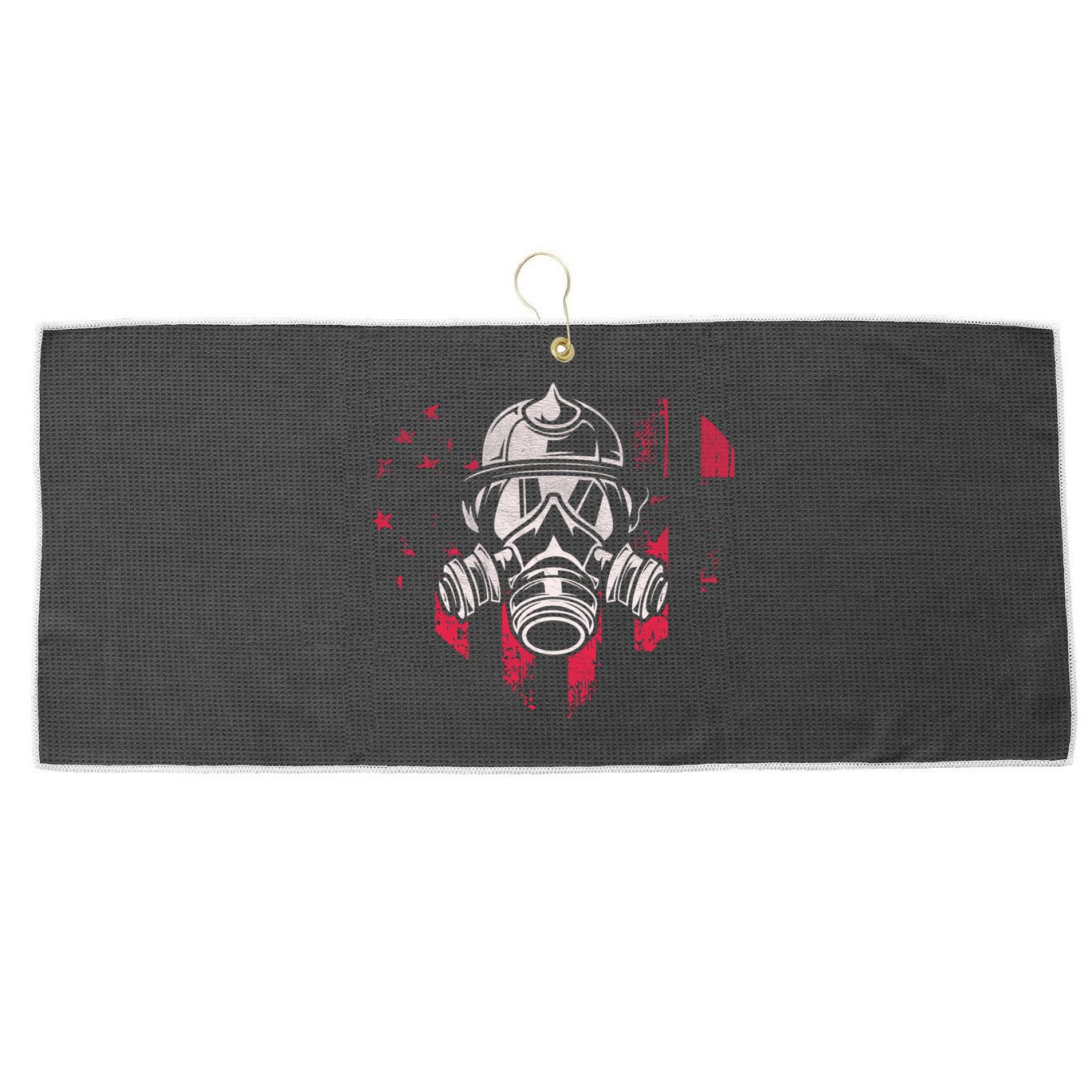 Patriotic Firefighter Heart Symbol Proud Fire Patriot Cute Gift Large Microfiber Waffle Golf Towel