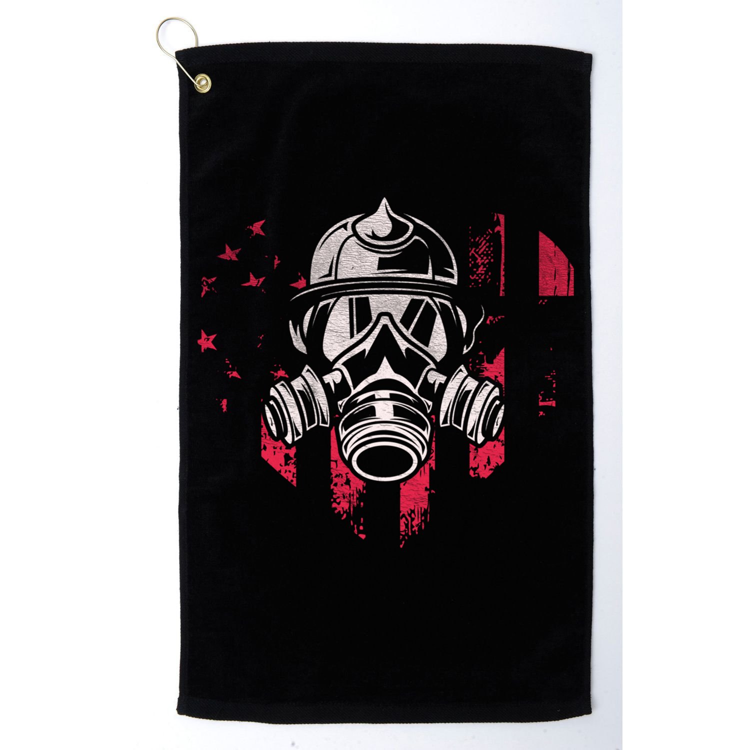 Patriotic Firefighter Heart Symbol Proud Fire Patriot Cute Gift Golf Towel