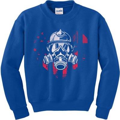 Patriotic Firefighter Heart Symbol Proud Fire Patriot Cute Gift Kids Sweatshirt
