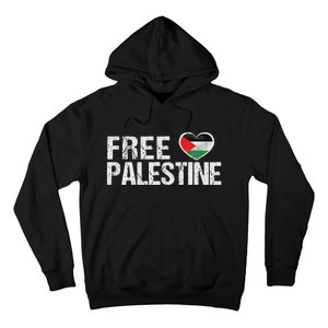 Palestine Flag Heart Free Palestine Hoodie