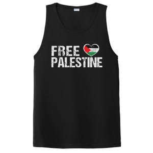 Palestine Flag Heart Free Palestine PosiCharge Competitor Tank